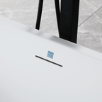 “SanSiro Trigoso67CAJ” 67 x 31 inch Center Drain Variable Speed “Heated Air Jetted” Freestanding Acrylic Bathtub