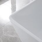 “SanSiro Trigoso67CAJ” 67 x 31 inch Center Drain Variable Speed “Heated Air Jetted” Freestanding Acrylic Bathtub