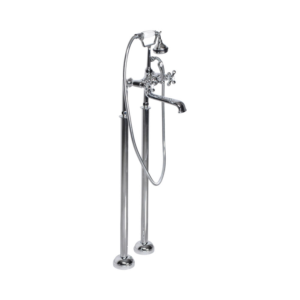 “Victoriana Freestanding British Telephone Style Tub Faucet” in Chrome