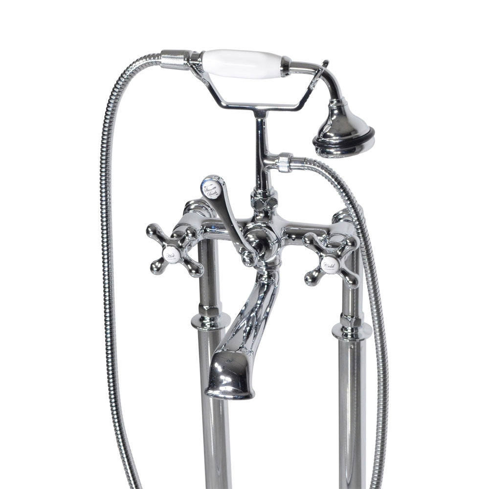 “Victoriana Freestanding British Telephone Style Tub Faucet” in Chrome