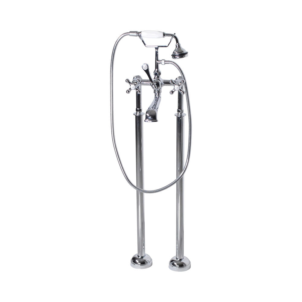 “Victoriana Freestanding British Telephone Style Tub Faucet” in Chrome