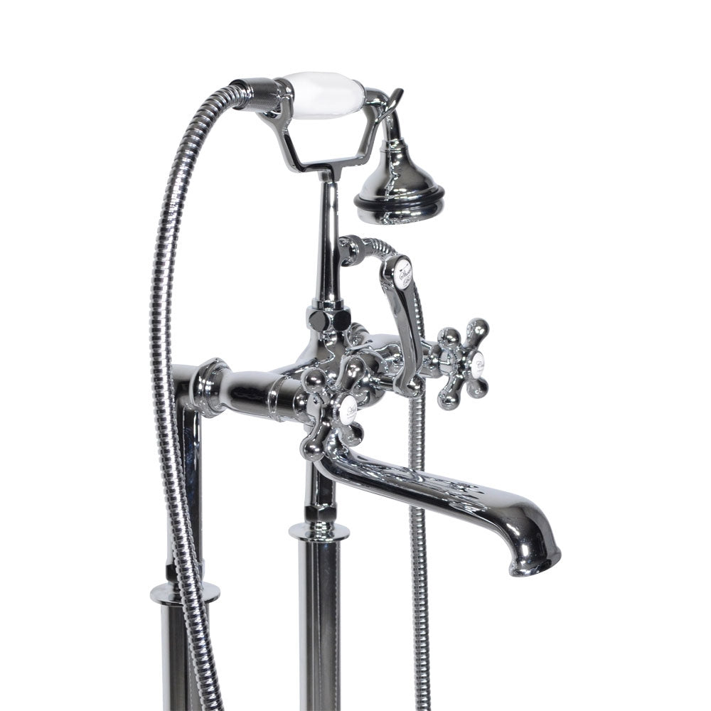 “Victoriana Freestanding British Telephone Style Tub Faucet” in Chrome