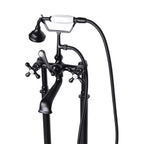 “Victoriana Freestanding British Telephone Style Tub Faucet” in Matte Black