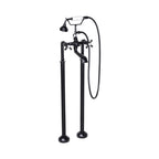 “Victoriana Freestanding British Telephone Style Tub Faucet” in Matte Black