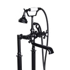 “Victoriana Freestanding British Telephone Style Tub Faucet” in Matte Black