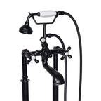 “Victoriana Freestanding British Telephone Style Tub Faucet” in Matte Black