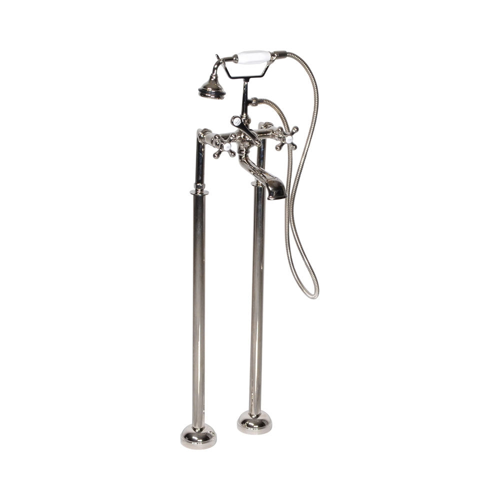 “Victoriana Freestanding British Telephone Style Tub Faucet” in Polished Nickel