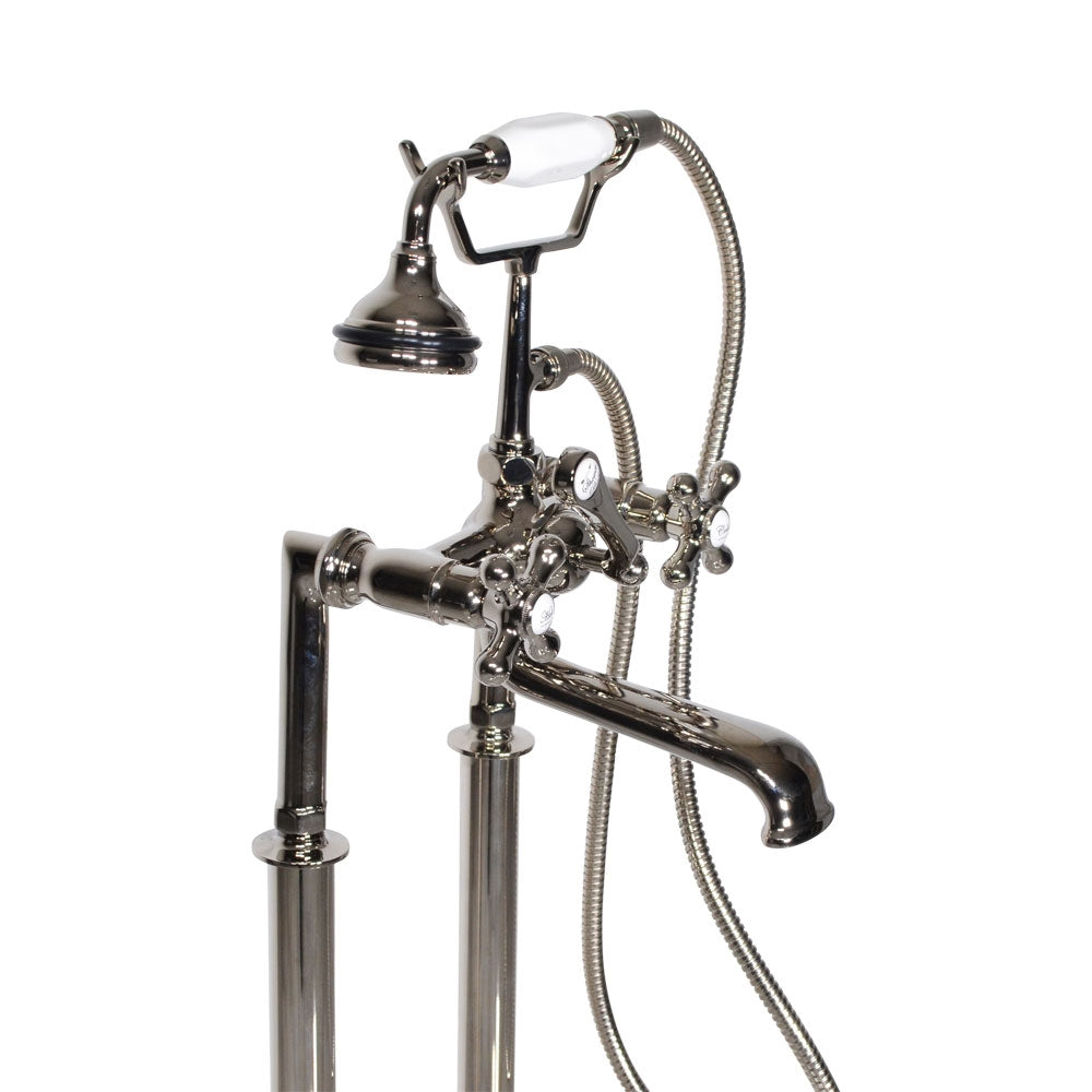 “Victoriana Freestanding British Telephone Style Tub Faucet” in Polished Nickel