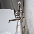 “Victoriana Freestanding British Telephone Style Tub Faucet” in Polished Nickel