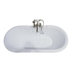 “SanSiro SS69A” 69 Inch “Variable Speed Warmed Air Jetted” Double Ended Acrylic Clawfoot Tub Package