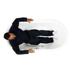 “SanSiro SS69A” 69 Inch “Variable Speed Warmed Air Jetted” Double Ended Acrylic Clawfoot Tub Package