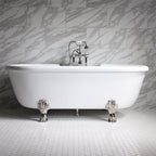 “SanSiro SS69W” 69 Inch “Water Jetted” Double Ended Clawfoot Tub Package