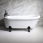 “SanSiro SS73W” 73 Inch “Water Jetted” Single Slipper Clawfoot Tub Package