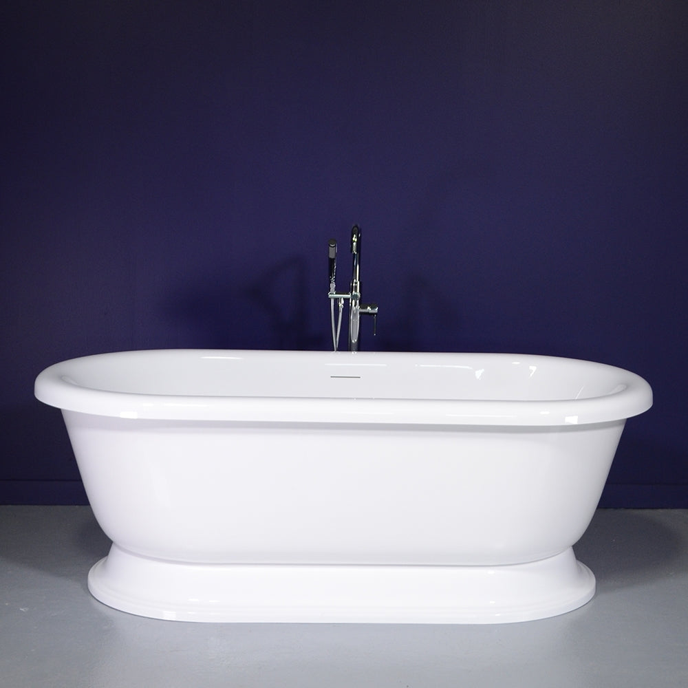 “SanSiro Empress EMPD75N” 75 Inch “Hydro-Spa Jetted” Double Ended Pedestal Tub