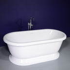 “SanSiro Empress EMPD75N” 75 Inch “Hydro-Spa Jetted” Double Ended Pedestal Tub