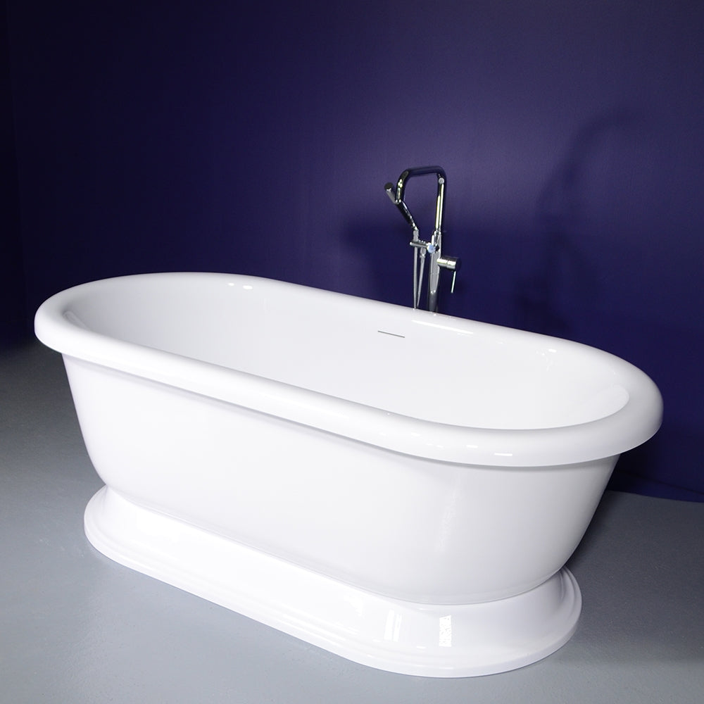 “SanSiro Empress EMPD75N” 75 Inch “Hydro-Spa Jetted” Double Ended Pedestal Tub