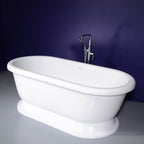 “SanSiro Empress EMPD75N” 75 Inch “Hydro-Spa Jetted” Double Ended Pedestal Tub