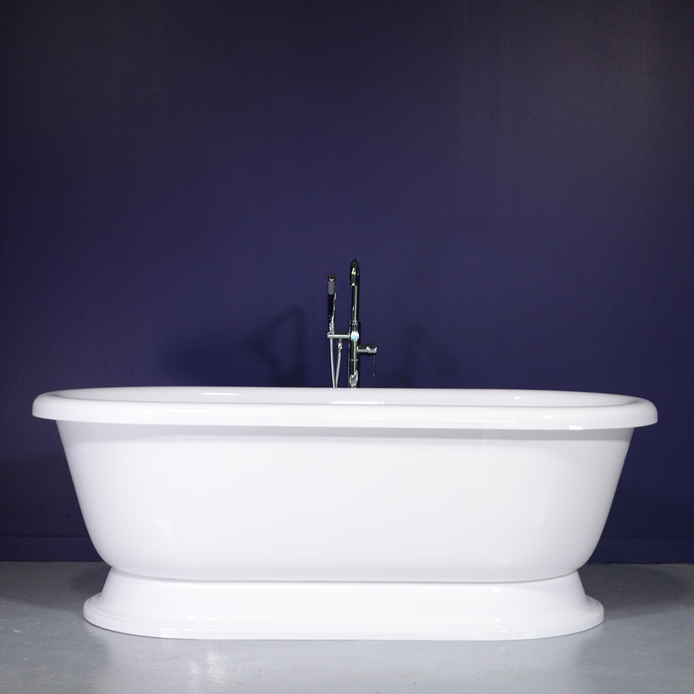 “SanSiro Empress EMPD75N” 75 Inch “Hydro-Spa Jetted” Double Ended Pedestal Tub