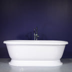 “SanSiro Empress EMPD75N” 75 Inch “Hydro-Spa Jetted” Double Ended Pedestal Tub