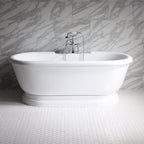 “SanSiro SS75PDW” 75 Inch “Water Jetted” Double Ended Pedestal Tub Package