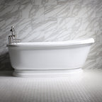 “SanSiro SSPD67W” 67 Inch “Water Jetted” Single Slipper Pedestal Tub Package