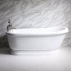 “SanSiro SSPD67W” 67 Inch “Water Jetted” Single Slipper Pedestal Tub Package