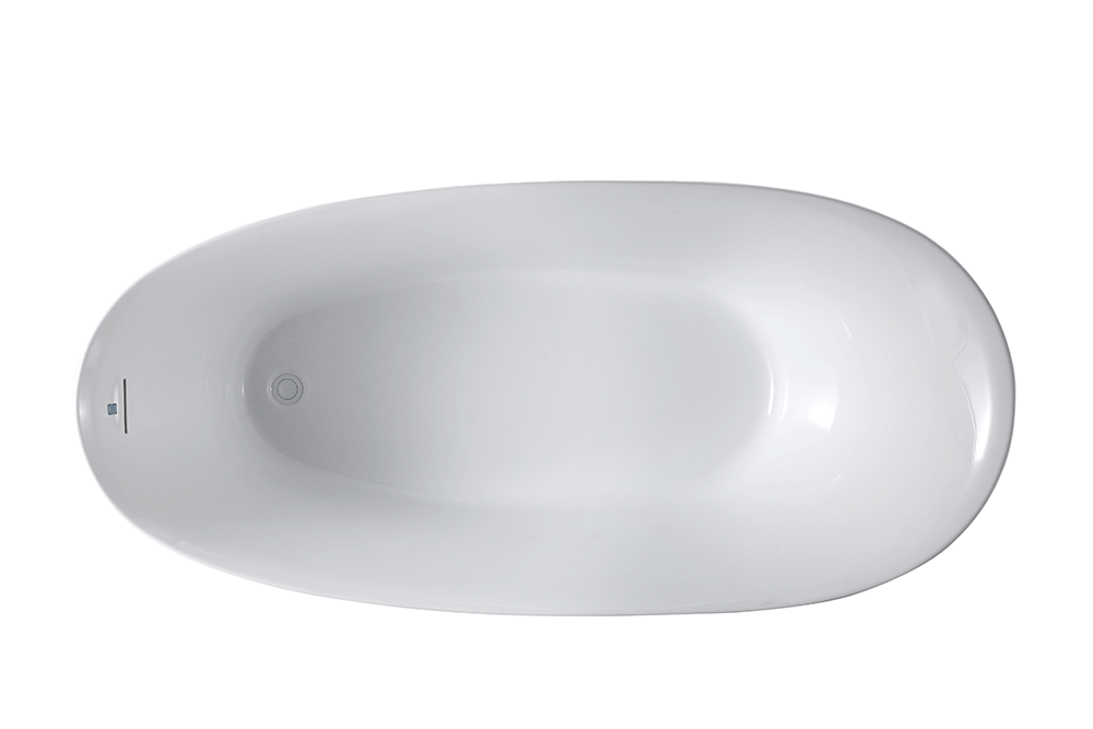 “SanSiro Antium59E” 59 x 32 inch Acrylic “Freestanding Tub with Foam Insulated Cavity Walls”