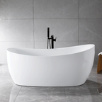 “SanSiro Antium59E-AirSpa” with “Heated Air with Water Heater” and Ozone Sanitizing 59" x 32" End Drain Acrylic Freestanding Bathtub