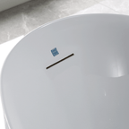 “SanSiro Spa-Soaker Antium67EWH” 67 x 32 inch End Drain Acrylic Freestanding Tub with Water Heater