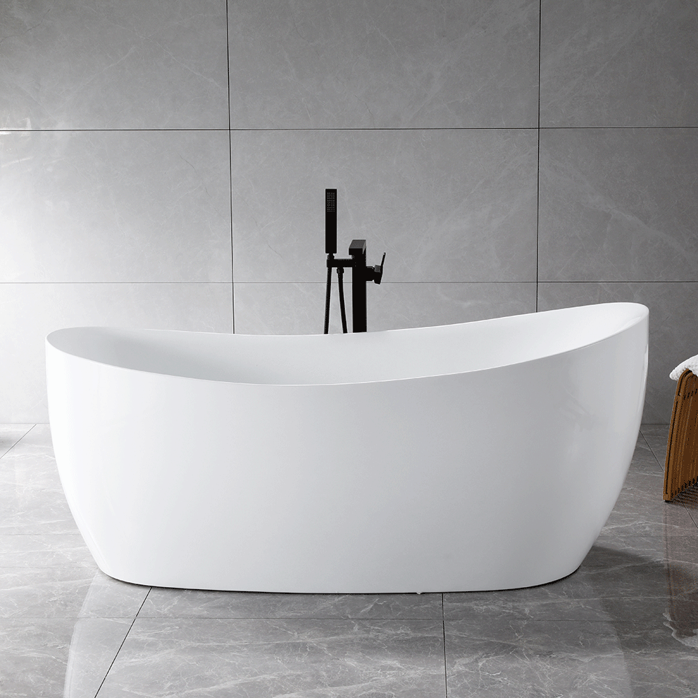 “SanSiro Antium67E-AirSpa” with “Heated Air plus Water Heater” and Ozone Sanitizing 67" x 32" End Drain Acrylic Freestanding Bathtub