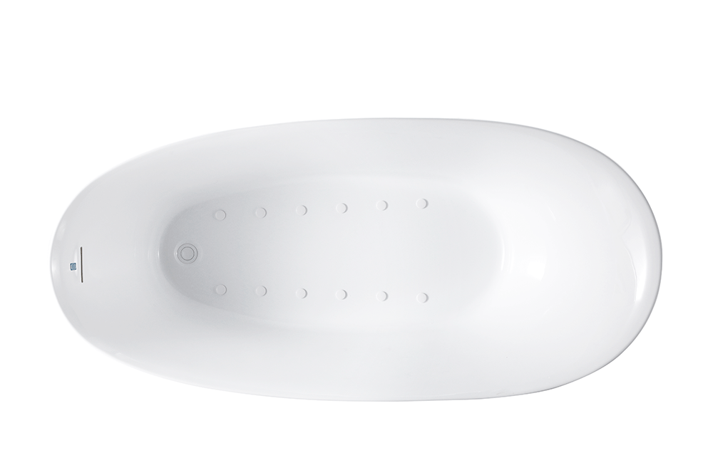 “SanSiro Antium67E-AirSpa” with “Heated Air plus Water Heater” and Ozone Sanitizing 67" x 32" End Drain Acrylic Freestanding Bathtub