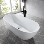“SanSiro Aquino59C” 59 x 32 inch “Foam Insulated Cavity Walls” Acrylic Freestanding Bathtub