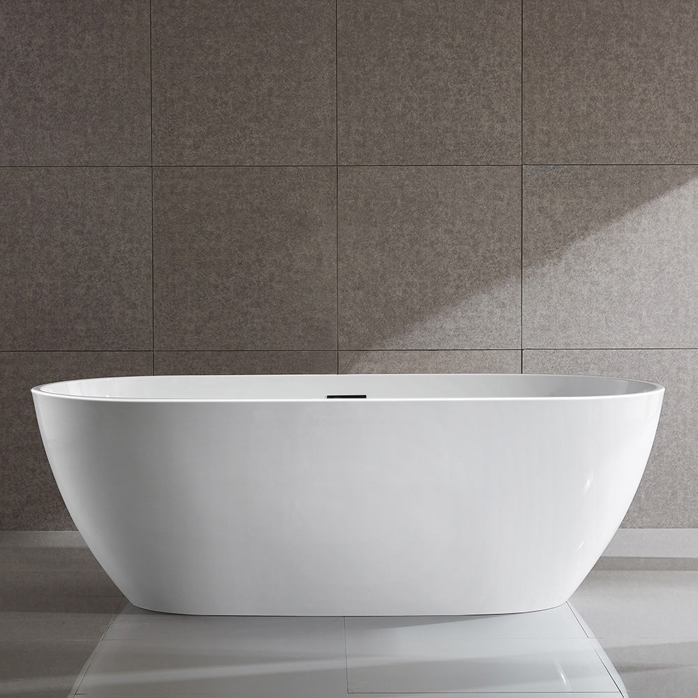 “SanSiro Aquino59C” 59 x 32 inch “Foam Insulated Cavity Walls” Acrylic Freestanding Bathtub