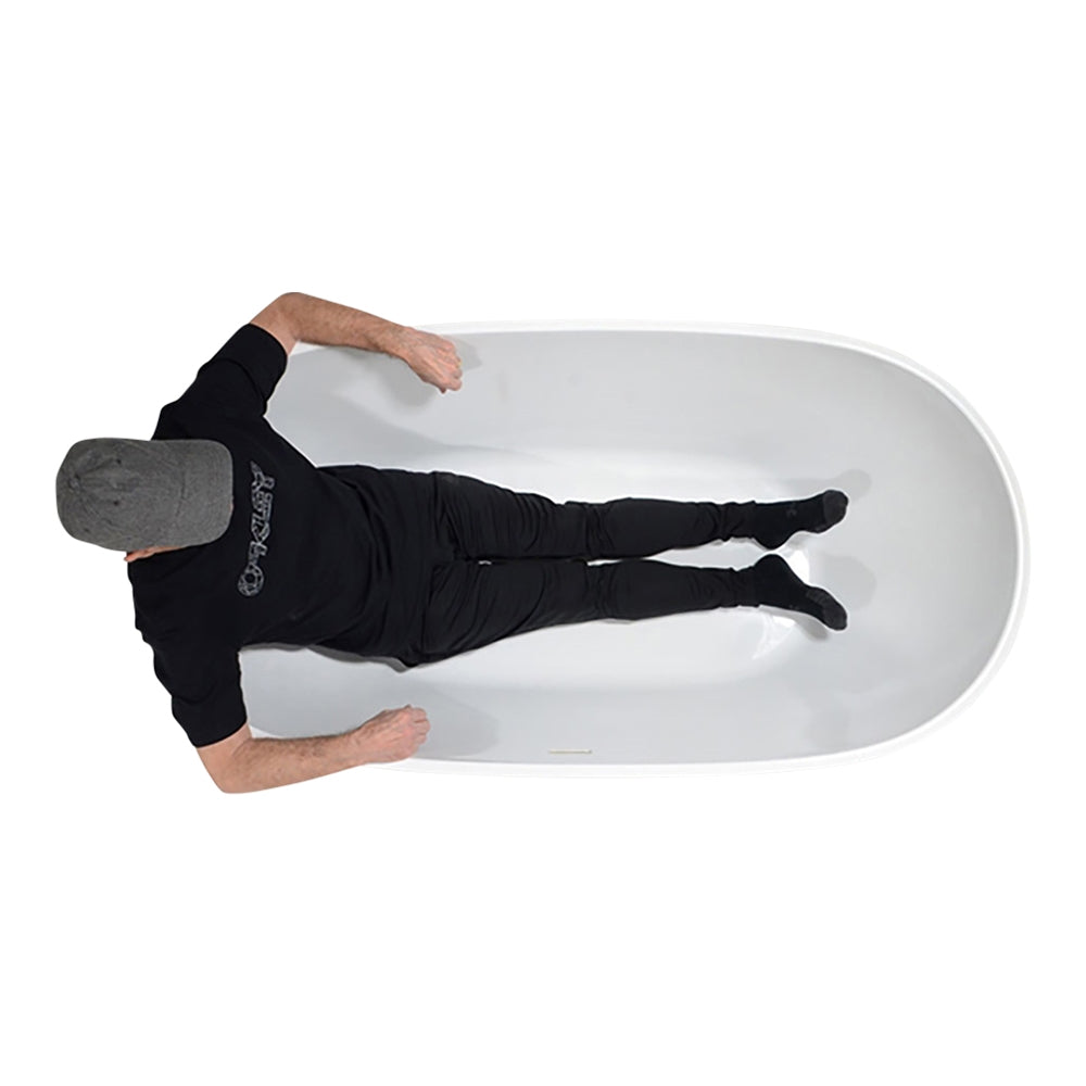 “SanSiro Aquino63C” 63 x 32 inch “Foam Insulated Cavity Walls” Acrylic Freestanding Bathtub