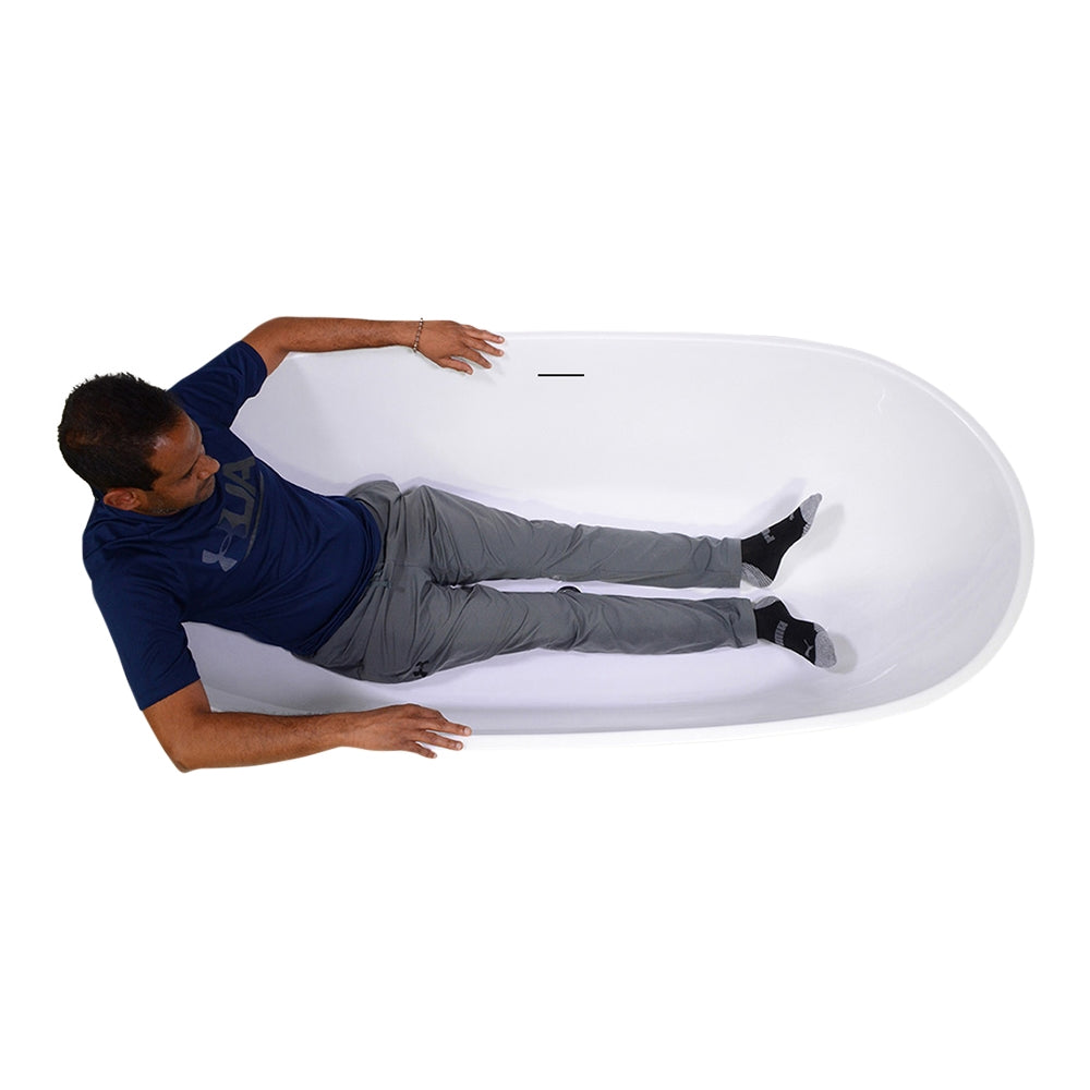 “SanSiro Aquino67C” 67 x 32 inch “Foam Insulated Cavity Walls” Acrylic Freestanding Bathtub