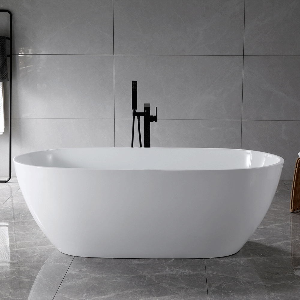 “SanSiro Aquino71C” 71 x 32 inch “Foam Insulated Cavity Walls” Acrylic Freestanding Bathtub