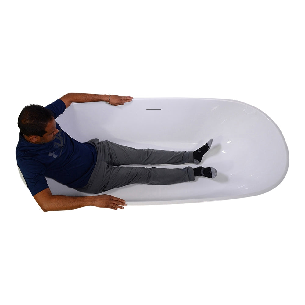 “SanSiro Aquino71C” 71 x 32 inch “Foam Insulated Cavity Walls” Acrylic Freestanding Bathtub