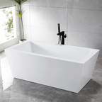 “SanSiro Asti59C” 59 x 34 inch “Foam Insulated Cavity Walls” Acrylic Freestanding Bathtub