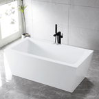 “SanSiro Asti59E” 59 x 34 inch “Foam Insulated Cavity Walls” Acrylic Freestanding Bathtub