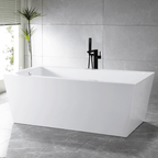 “SanSiro Asti59E” 59 x 34 inch “Foam Insulated Cavity Walls” Acrylic Freestanding Bathtub