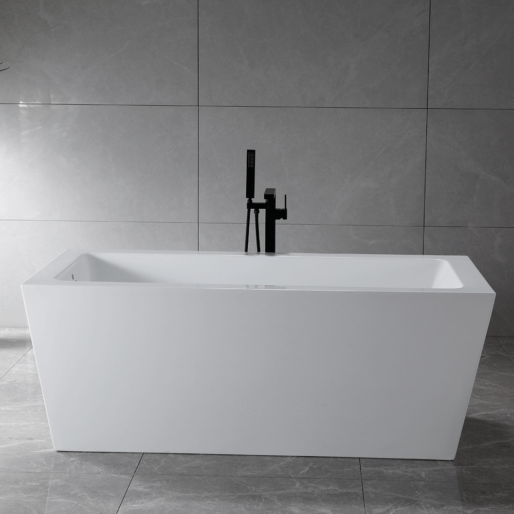 “SanSiro Asti59E” 59 x 34 inch “Foam Insulated Cavity Walls” Acrylic Freestanding Bathtub
