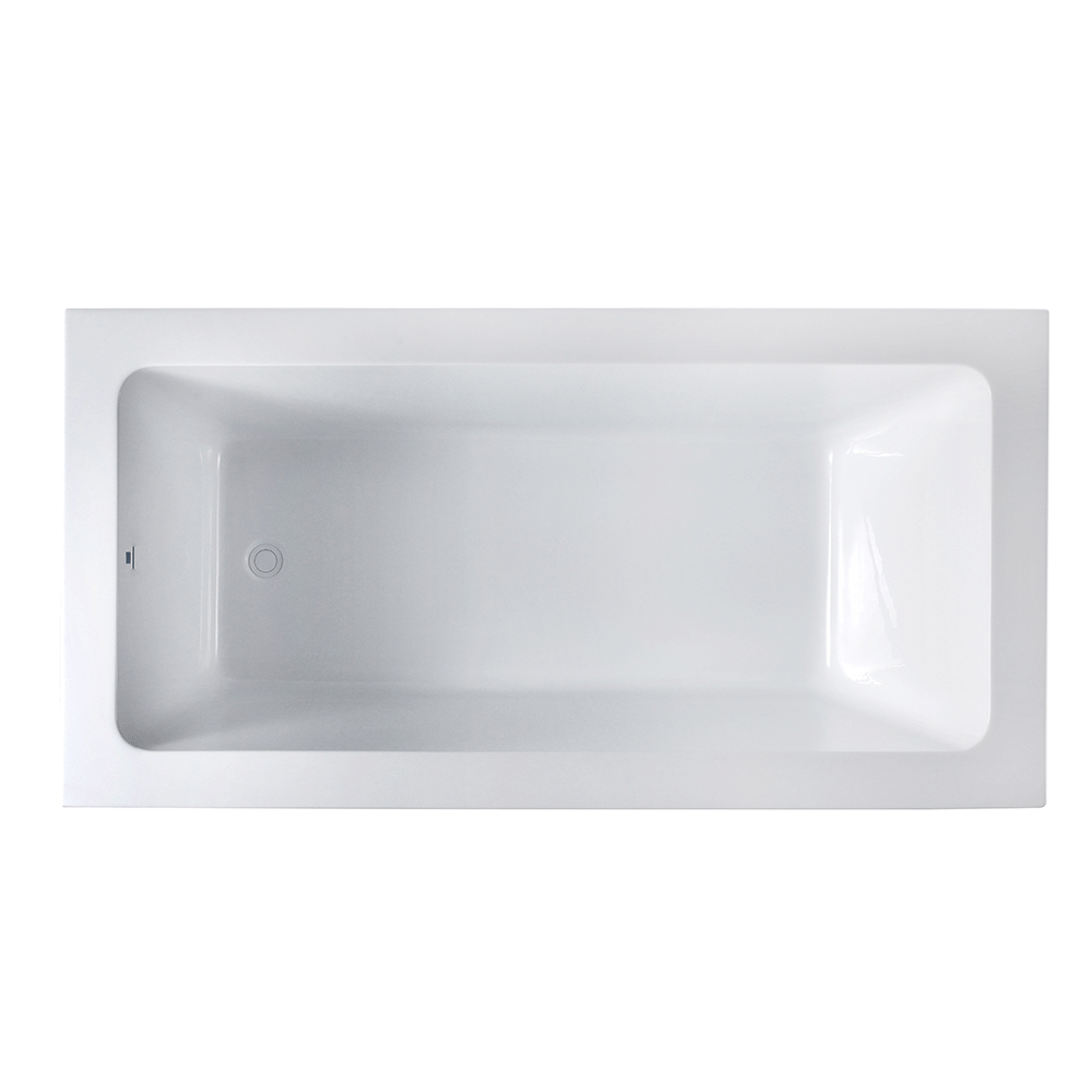 “SanSiro Asti59E” 59 x 34 inch “Foam Insulated Cavity Walls” Acrylic Freestanding Bathtub