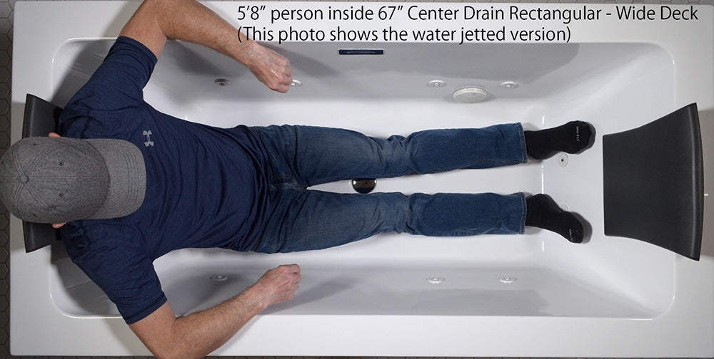 “SanSiro Asti67C” 67 x 34 inch “Foam Insulated Cavity Walls” Acrylic Freestanding Bathtub