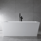 “SanSiro Asti67E” 67 x 34 inch “Foam Insulated Cavity Walls” Acrylic Freestanding Bathtub