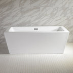 “SanSiro Asti73C” 73 x 34 inch “Foam Insulated Cavity Walls” Acrylic Freestanding Bathtub