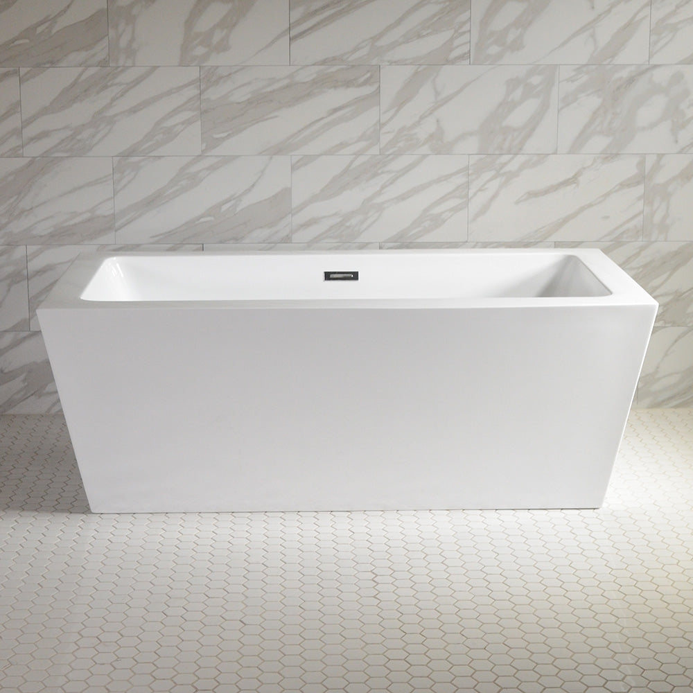 “SanSiro Asti73C” 73 x 34 inch “Foam Insulated Cavity Walls” Acrylic Freestanding Bathtub
