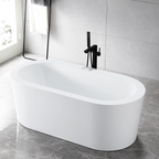 “SanSiro Augusta59C” 59 x 34 inch “Foam Insulated Cavity Walls” Acrylic Freestanding Bathtub