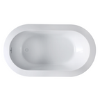 “SanSiro Augusta59E” 59 x 34 inch “Foam Insulated Cavity Walls” Acrylic Freestanding Bathtub