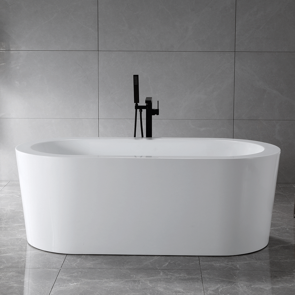 “SanSiro Augusta67C” 67 x 34 inch “Foam Insulated Cavity Walls” Acrylic Freestanding Bathtub