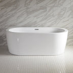 “SanSiro Augusta67C” 67 x 34 inch “Foam Insulated Cavity Walls” Acrylic Freestanding Bathtub